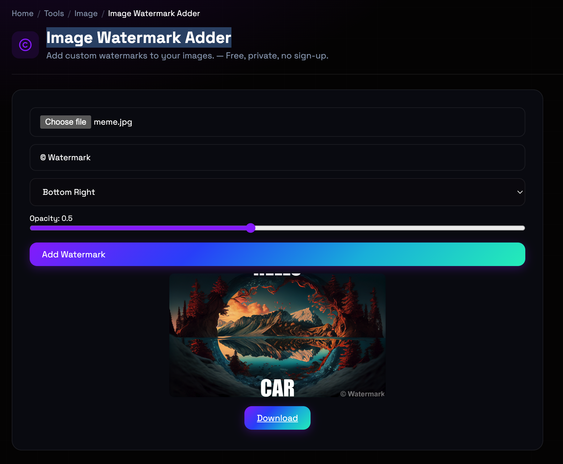 How to use Image Watermark Adder online — free, fast, and private